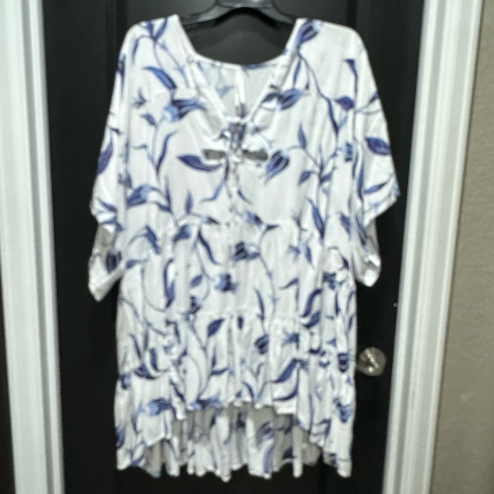 Anthropologie Keyhole Tiered Babydoll Dress XL